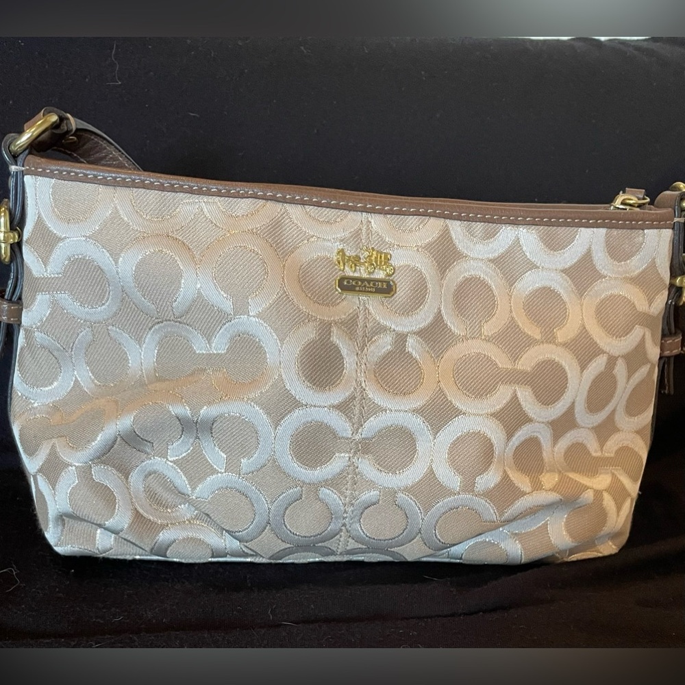 COACH MINI BAG,GOLD with Coach Logo